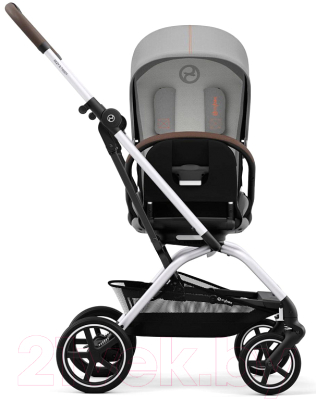 Детская прогулочная коляска Cybex Eezy S Twist+ 2 SLV с дождевиком и бампером (Lava Grey)