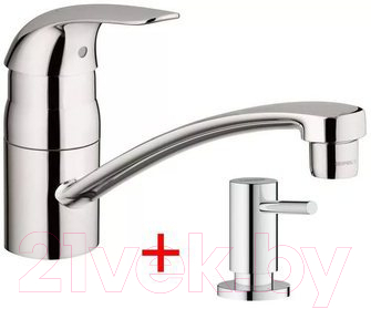 Смеситель GROHE Euroeco Cosmopolitan 32750000 + дозатор 40535000 / 124122