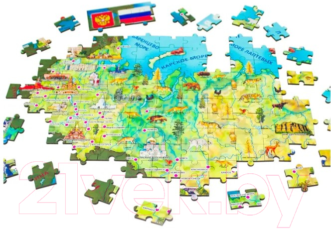 Пазл Грай Карта Российской Федерации / ПЗ-15