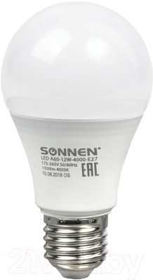 Набор ламп Sonnen LED 12(100)Вт Е27 A60-12W-4000-E27 / 880796 (10шт, нейтральный белый)