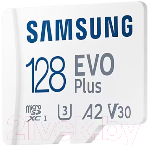 Карта памяти Samsung microSDXC EVO Plus Class10 UHS-I U3 (MB-MC128KA/EU)