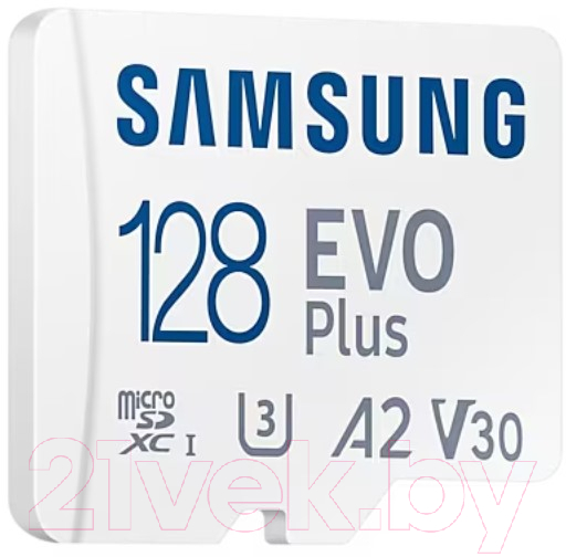 Карта памяти Samsung microSDXC EVO Plus Class10 UHS-I U3 (MB-MC128KA/EU)