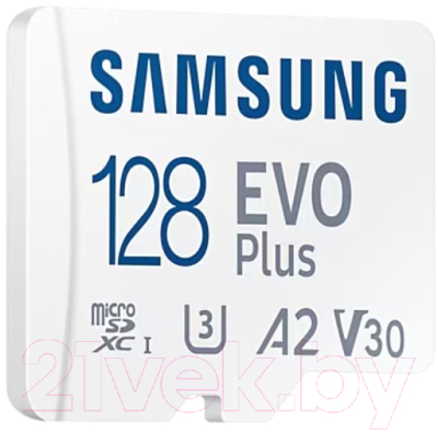 Карта памяти Samsung microSDXC EVO Plus Class10 UHS-I U3 (MB-MC128KA/EU)