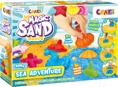 Набор для лепки Craze Magic Sand Морские приключения / 28605