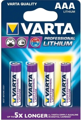Комплект батареек Varta LR03 / 06103 301 404