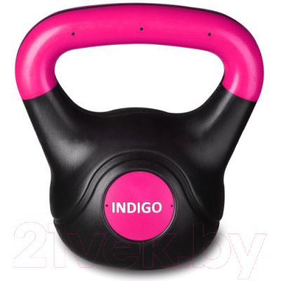 Гиря Indigo N125 (2кг, черный/розовый)