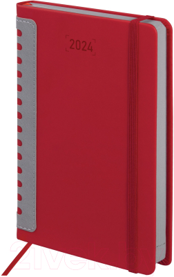 Ежедневник Brauberg Original 2024 / 114941 (бордовый/серый)