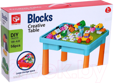 Развивающий игровой стол Kids Home Toys С конструктором и отсеком для хранения 188-A30 / 7120619