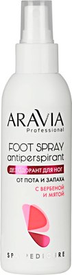 Дезодорант для ног Aravia Professional С вербеной и мятой (150мл) - 