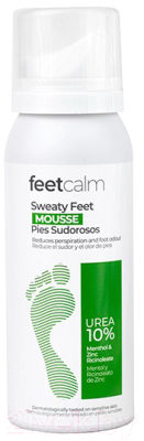 Крем для ног Feetcalm Sweaty Feet Mousse 10% Мочевины против потливости ног (75мл)