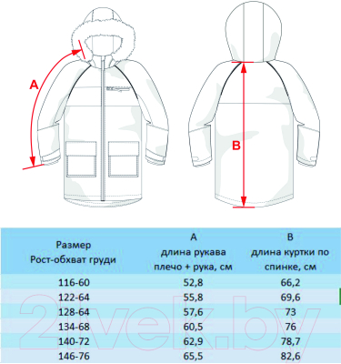 Куртка детская Batik Джанет 517-23в-2 (р-р 140-72, ривьера)
