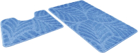 Набор ковриков для ванной и туалета Shahintex Актив Icarpet 60x100/60x50 (синий) - 