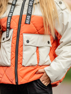 Куртка детская Batik Софи 518-23в-2 (р-р 140-72, оранжевый)