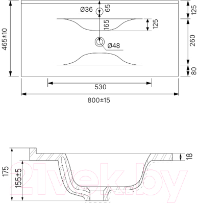 Тумба с умывальником IDDIS Oxford OXF80L0I95K (напольная, светло-серый)