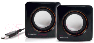 Мультимедиа акустика Sunwind SW-SP100 2.0 (черный)