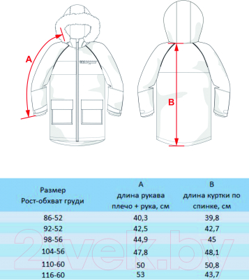 Куртка прогулочная детская Batik Джилиан / 525-23в-1 (р-р 92-52, принт зайки)