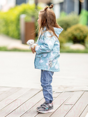 Куртка прогулочная детская Batik Джилиан / 525-23в-2 (р-р 104-56, принт зайки)