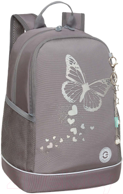 Школьный рюкзак Grizzly RG-463-5 (серый)