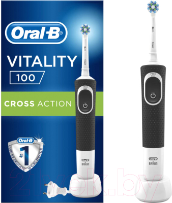 Электрическая зубная щетка Oral-B Vitality D 100 Cross Action (черный)