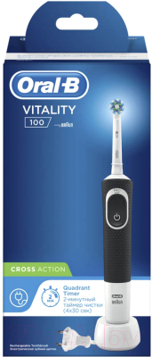 Электрическая зубная щетка Oral-B Vitality D 100 Cross Action (черный)