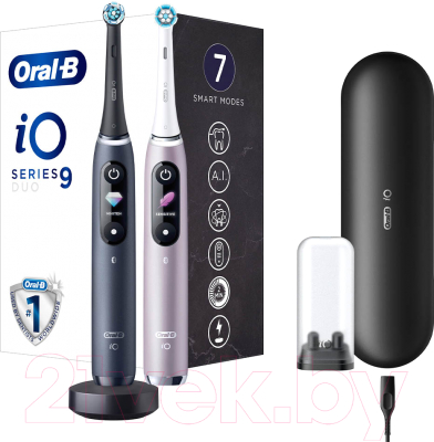 Набор электрических зубных щеток Oral-B iO9 DUO Black & Rose