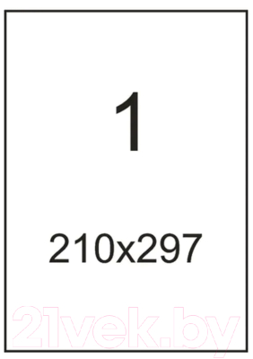 Набор этикеток ProMega Label 210x297мм / 73628 (100л, белый)