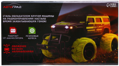 Радиоуправляемая игрушка Автоград Джип Бигфут HB-YY2004 / 7364913 (черный/красный)