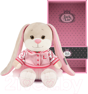 Мягкая игрушка Jack&Lin Зайка Лин в розовом бомбере с юбочкой / JL-03202303-20