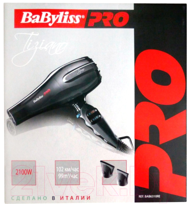 Профессиональный фен BaByliss Pro Tiziano BAB6310RE (черный)