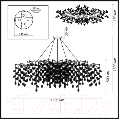 Люстра Odeon Light Delica 4969/16