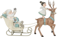 Набор статуэток Fissman Ангел и Дед Мороз на санях 0212 - 