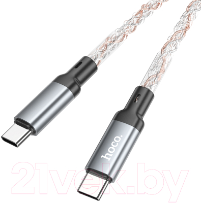 Изображение товара Кабель Hoco U112 Type-C to Type-C (1м, серый)
