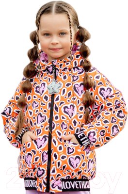 Куртка детская Batik Кая / 528-23в-2 (р-р 122-64, лео оранжевый)