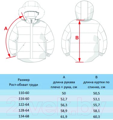Куртка детская Batik Каролина / 529-23в (р-р 122-64, голограмма)