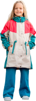 Куртка детская Batik Френсис 530-23в-1 (р-р 128-64, колор блок коралл) - 