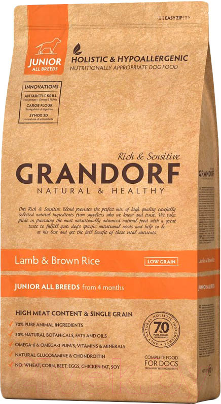 Сухой корм для собак Grandorf Dog Junior Lamb & Turkey (1кг)