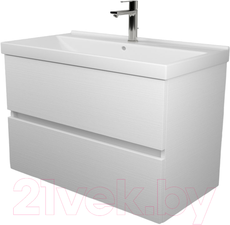 Тумба под умывальник Дабер 011 WeltWasser Deilbach 7517-70 / Т11.7W.0.5_light (с подсветкой, белый древесный)