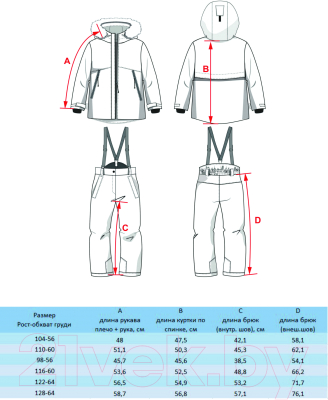 Комплект верхней детской одежды Batik Трой 534-23в-1 (р.110-60, хаки)