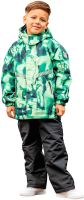 Комплект верхней детской одежды Batik Марко 535-23в-2 (р.116-60, зеленый светодиод) - 