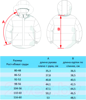 Куртка прогулочная детская Batik Нил / 537-23в-2 (р-р 104-56, электрик)