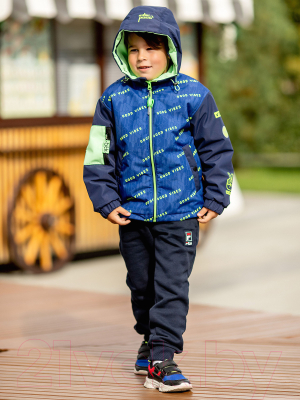 Куртка прогулочная детская Batik Вайбс / 538-23в-1 (р-р 98-56, принт синий)
