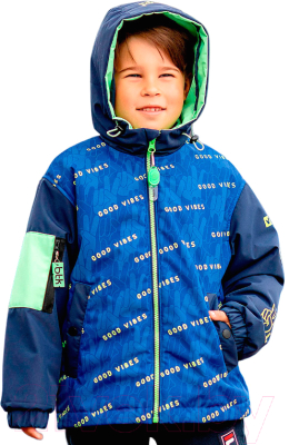 Куртка прогулочная детская Batik Вайбс / 538-23в-1 (р-р 98-56, принт синий)