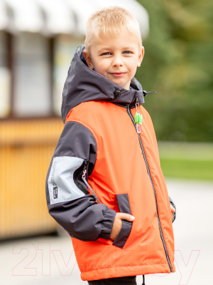 Куртка прогулочная детская Batik Вайбс / 538-23в-1 (р-р 104-56, яркий оранжевый)