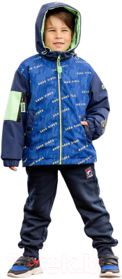 Куртка детская Batik Вайбс / 538-23в-2 (р-р 116-60, принт синий)