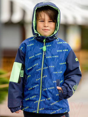 Куртка детская Batik Вайбс / 538-23в-2 (р-р 110-60, принт синий)