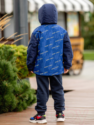 Куртка детская Batik Вайбс / 538-23в-2 (р-р 122-64, принт синий)