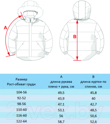 Куртка детская Batik Вайбс / 538-23в-2 (р-р 116-60, принт синий)