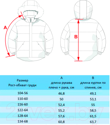 Куртка детская Batik Томас 539-23в-2 (р-р 128-64, античный зеленый)