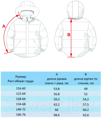 Куртка детская Batik Андреас / 540-23в-1 (р-р 116-60, небесно-голубой)