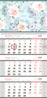 Календарь настенный OfficeSpace Delicate flowers 2024г / 352312 - 